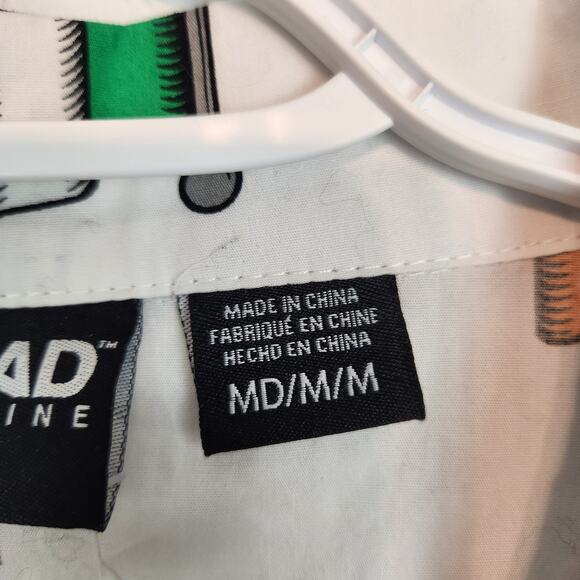 NWT Mad Engine Irish Flag St. Patrick's Button Down Short Sleeve Men's Shirt M - Picture 3 of 8